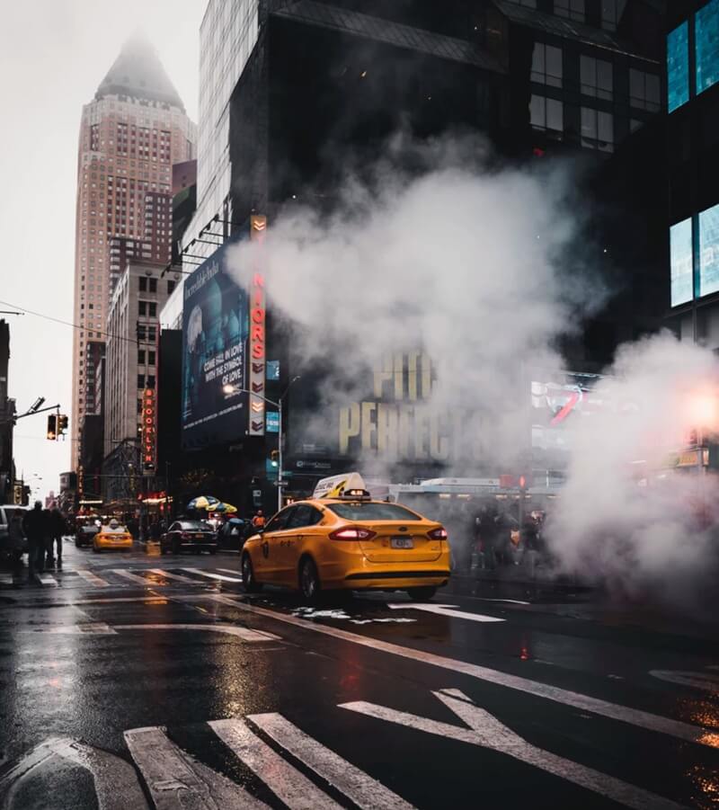 a shot of NYC street